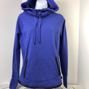 Athleta Blue Scuba Hoodie Pullover Sz Sm
